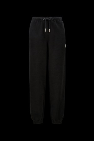 Pantalones Deportivos Moncler Logo Mujer Negros | YNWJ-83579