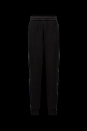 Pantalones Deportivos Moncler Logo Mujer Negros | WVIY-14736