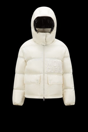 Chamarra Moncler Abbaye Mujer Blancos | IXFS-06398