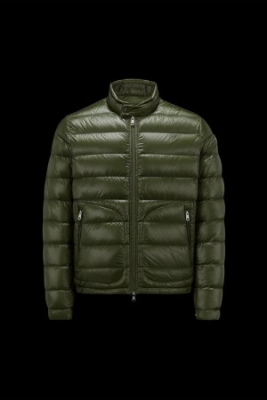 Chamarra Moncler Acorus Hombre Verdes Oscuro | EJAP-89743