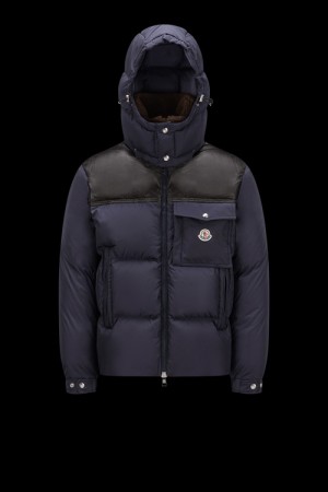 Chamarra Moncler Braye Hombre Azul Marino Azules | WCAQ-73820