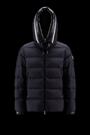 Chamarra Moncler Cardere Hombre Azul Marino Azules | THFI-29104