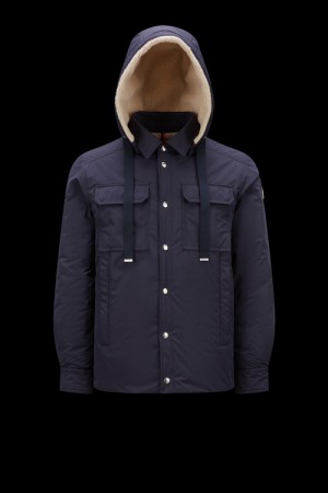 Chamarra Moncler Correze Hombre Azul Marino Azules | RLUG-47168