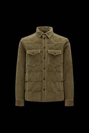 Chamarra Moncler Gelt Shacket Hombre Verde Oliva Verdes | TFKH-10456