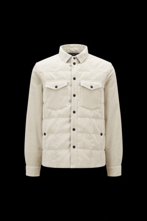 Chamarra Moncler Gelt Shacket Hombre Blancos | YBOR-14296