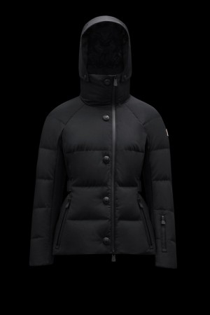 Chamarra Moncler Guyane Mujer Negros | KYJR-71809