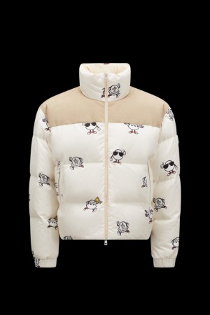 Chamarra Moncler Helvetios Hombre Blancos Rosas | OLHD-10768