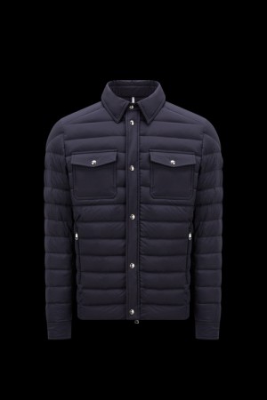 Chamarra Moncler Mauldre Shacket Hombre Azules | IRHA-83029