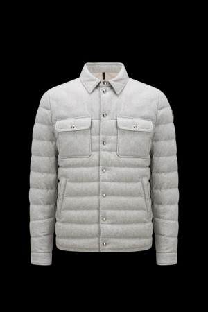 Chamarra Moncler Mirmandix Shacket Hombre Grises | BOKD-87426