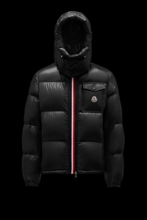 Chamarra Moncler Montbeliard Hombre Negros | HUJI-52914