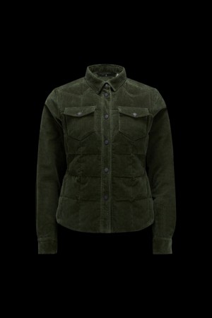 Chamarra Moncler Nangy Shacket Mujer Verdes Oscuro | PDXF-09425