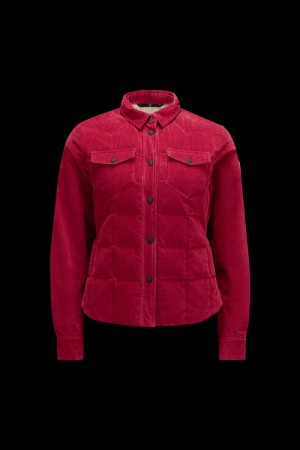 Chamarra Moncler Nangy Shacket Mujer Rojos | XROI-83065