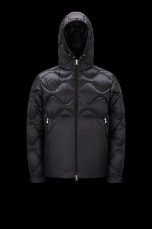 Chamarra Moncler Soulier Hombre Negros | UQWI-73498