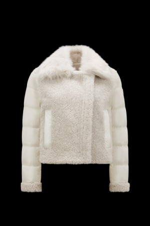 Chamarra Moncler Turlet Mujer Blancos | SZRU-46395