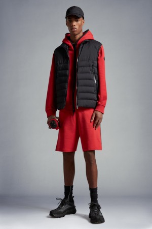 Short Moncler Fleece Hombre Rojos | IHNZ-65812