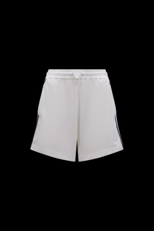 Short Moncler Logo Mujer Blancos | SIBQ-76392