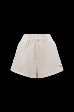 Short Moncler Terrycloth Mujer Blancos | CZOI-63894