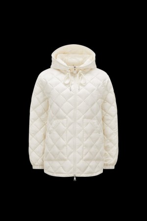 Sudadera con Capucha Moncler Acolchado Mujer Blancos | HYDT-93421