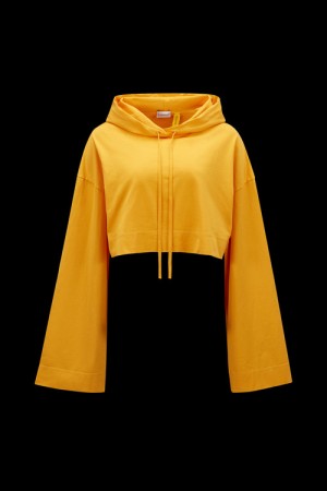 Sudadera con Capucha Moncler Cropped Mujer Naranjas | SFON-06473