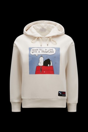 Sudadera con Capucha Moncler Peanuts Motif Mujer Blancos | MSIU-71056