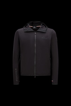 Sudadera con Capucha Moncler Zip-up Hombre Negros | NRUX-61805