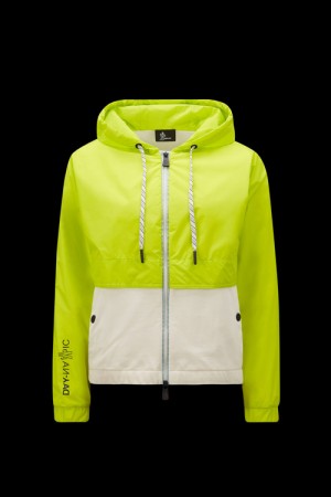 Sudadera con Capucha Moncler Zip-up Mujer Blancos Verdes | XHZJ-53780