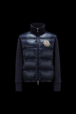 Sudaderas Moncler Acolchado Zip-up Mujer Azul Marino Azules | NFOK-75610