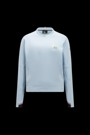 Sudaderas Moncler Mountain Logo Mujer Azules | KTDS-27081