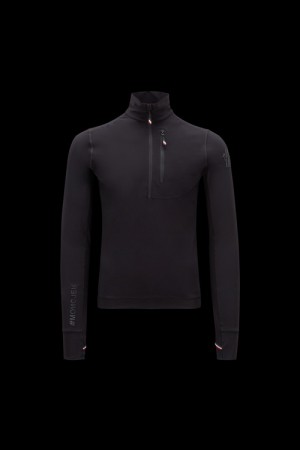 Sudaderas Moncler Zip-up Hombre Negros | KCRW-24096