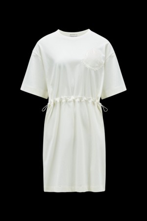 Vestido Moncler Algodon Mujer Blancos | WNTH-48631