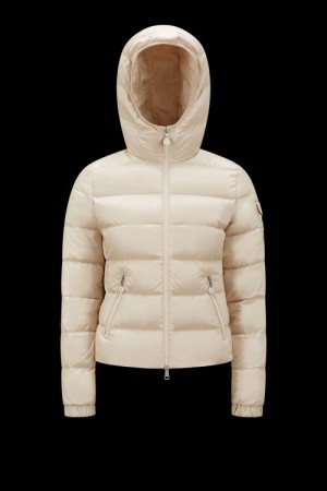 Chaqueta De Plumas Ligera Moncler Gles Mujer Amarillos Claro Beige | AIUV-93421