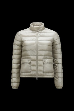 Chaqueta De Plumas Ligera Moncler Lans Mujer Grises Claro | YUDQ-48102