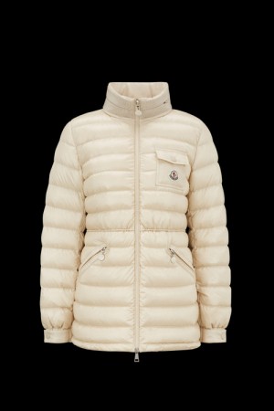 Chaqueta De Plumas Ligera Moncler Madine Mujer Beige Claro | FOPG-82706