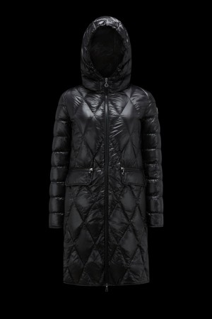 Chaqueta De Plumas Ligera Moncler Serilong Mujer Negros | PETX-03957