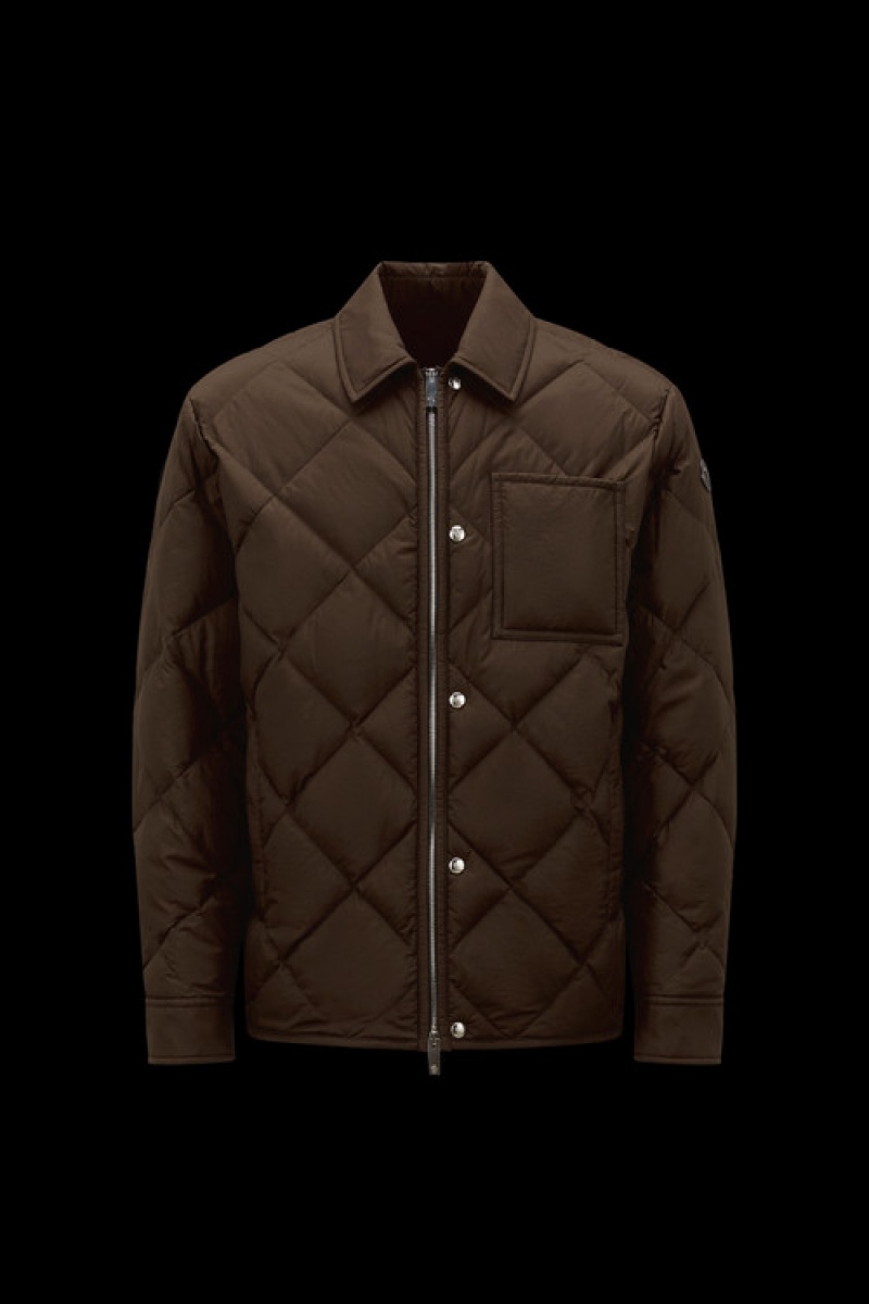 Abrigos Moncler Alphard Shacket Hombre Marrom | EIHC-25470