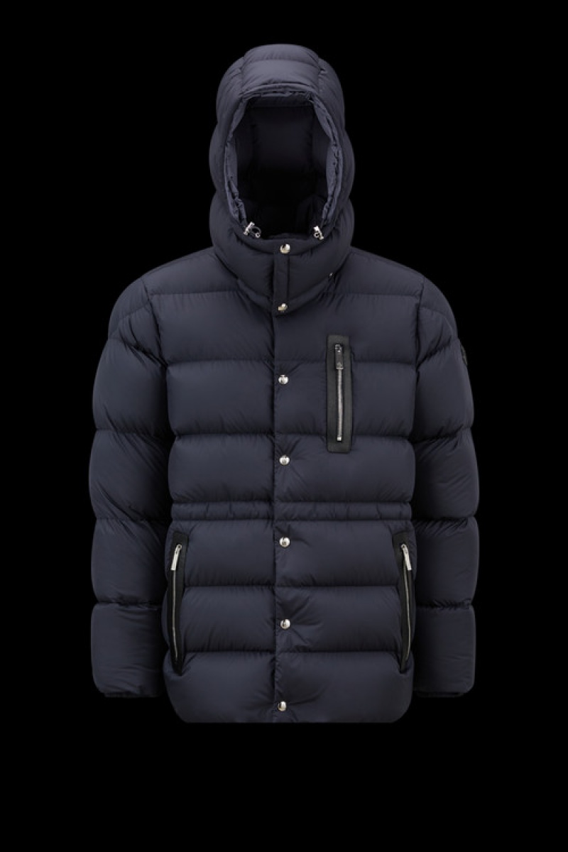 Abrigos Moncler Bauges Hombre Azul Marino Azules | NUJL-51982