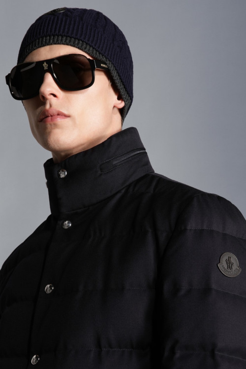 Abrigos Moncler Bess Hombre Azul Marino Azules | BLQF-36571