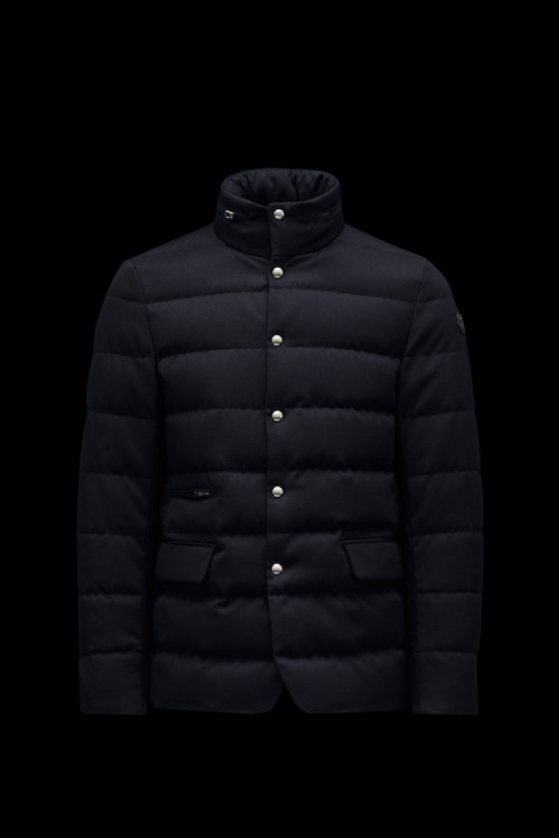 Abrigos Moncler Bess Hombre Azul Marino Azules | BLQF-36571