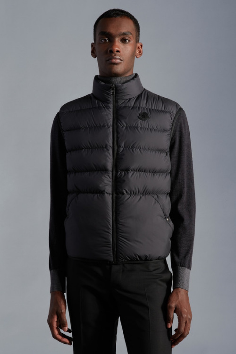 Abrigos Moncler Fayal Hombre Negros | DCQZ-38790