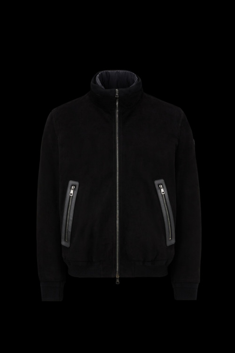 Abrigos Moncler Fayal Hombre Negros | DCQZ-38790