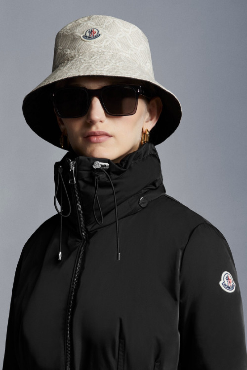 Abrigos Moncler Hermanville Parka Mujer Negros | YONB-79162