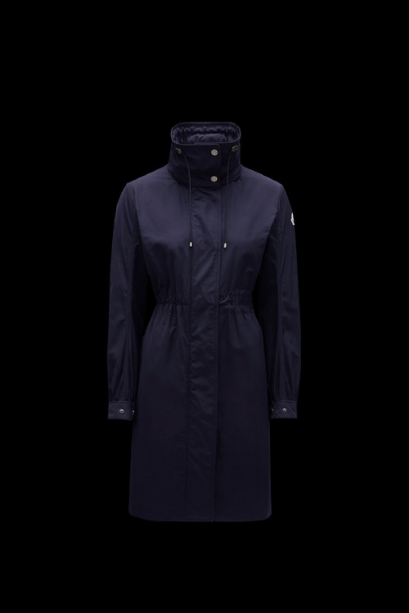 Abrigos Moncler Kourou Parka Mujer Azules | NUPJ-79450