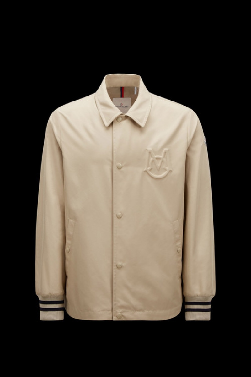 Abrigos Moncler Lauvitel Shacket Hombre Marrom Beige | UXIS-78052