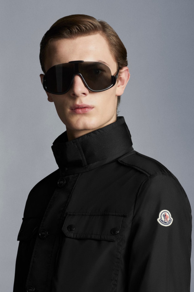 Abrigos Moncler Lez Rain Hombre Negros | CNRJ-40193