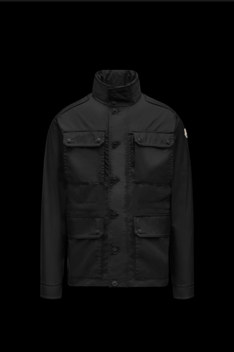 Abrigos Moncler Lez Rain Hombre Negros | CNRJ-40193