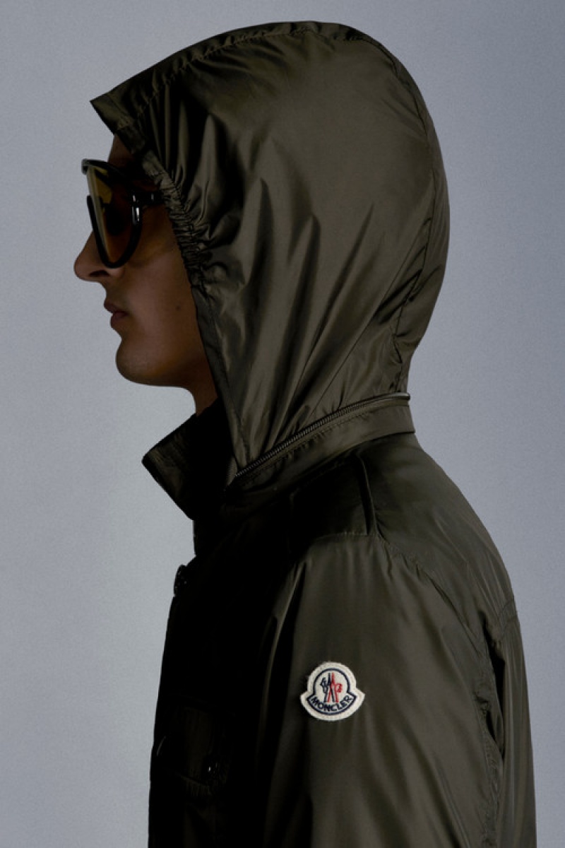 Abrigos Moncler Lez Rain Hombre Verdes Oscuro | RAMT-98140