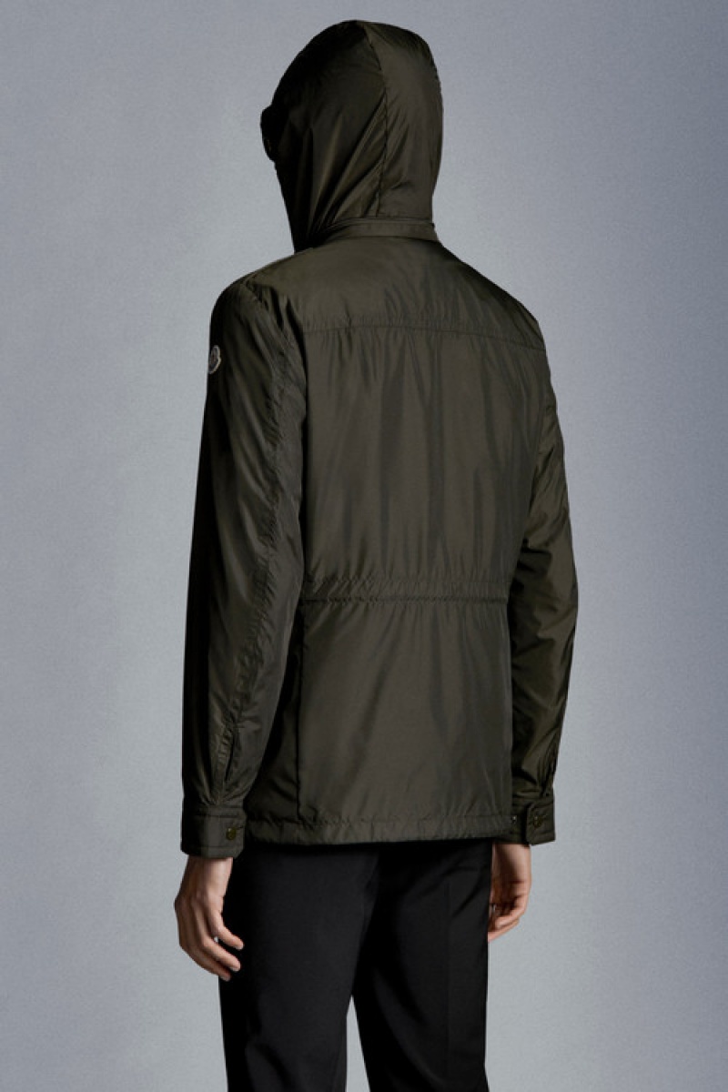 Abrigos Moncler Lez Rain Hombre Verdes Oscuro | RAMT-98140