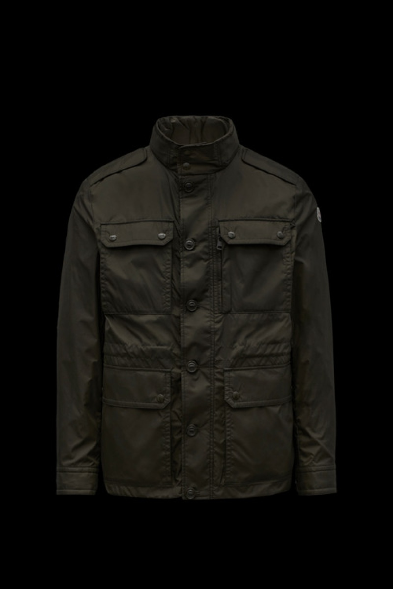 Abrigos Moncler Lez Rain Hombre Verdes Oscuro | RAMT-98140