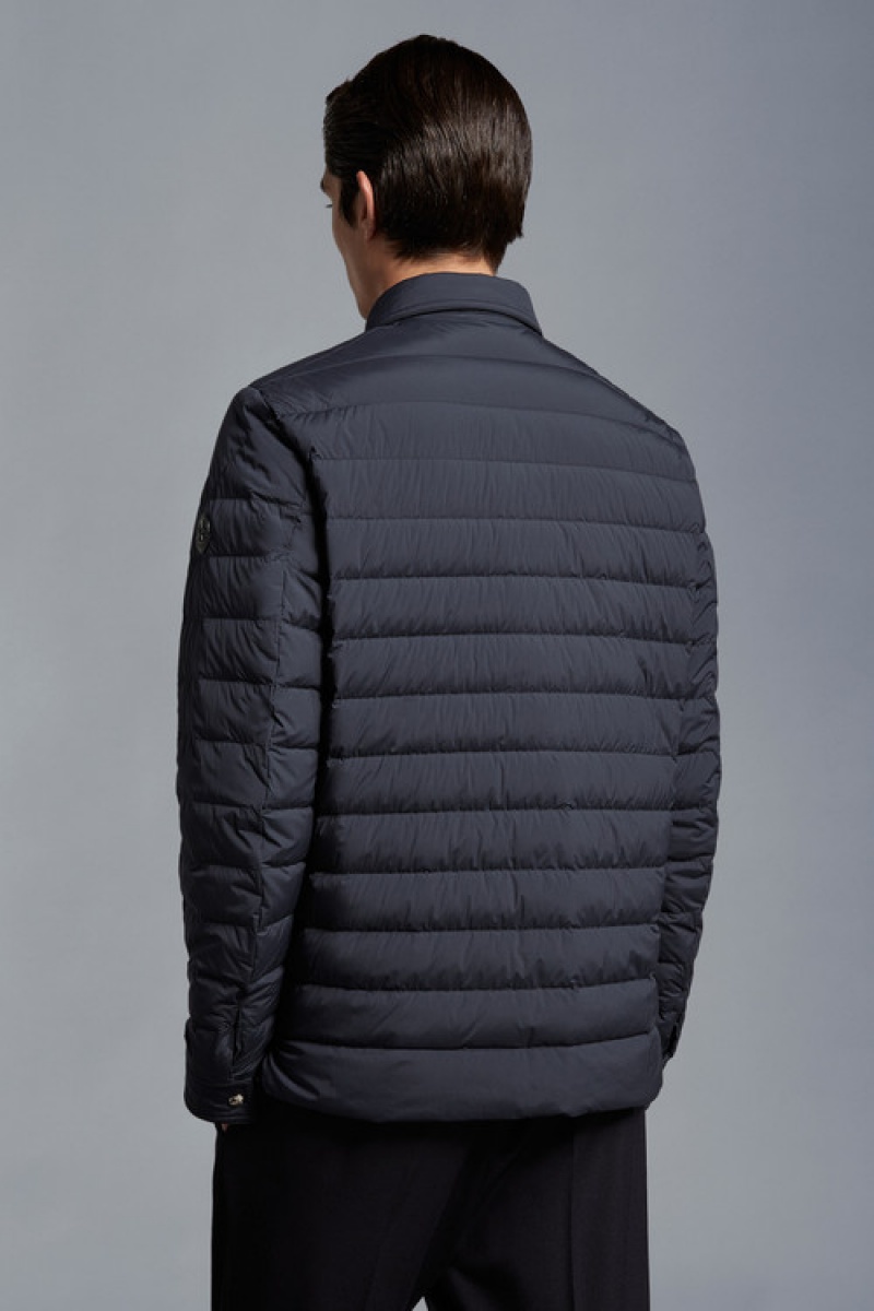 Abrigos Moncler Mauldre Shacket Hombre Azules | HSCQ-69583