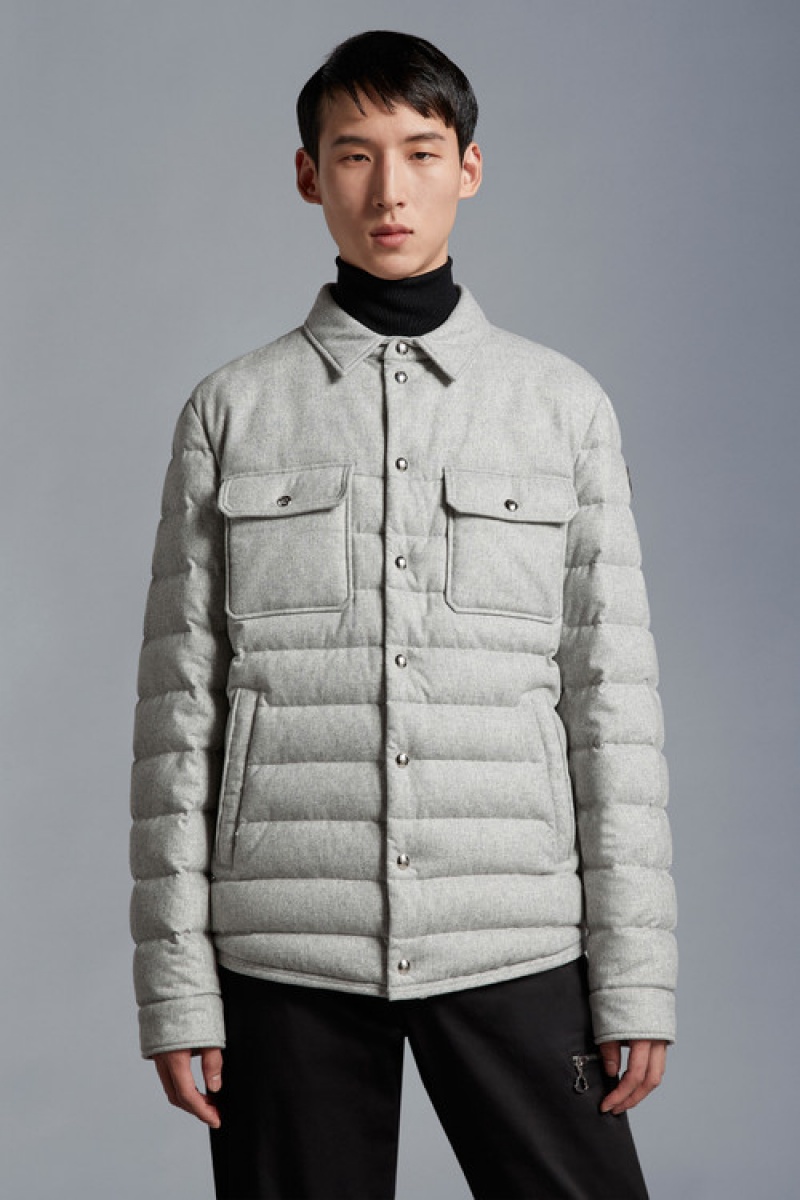 Abrigos Moncler Mirmandix Shacket Hombre Grises | JOIY-98354